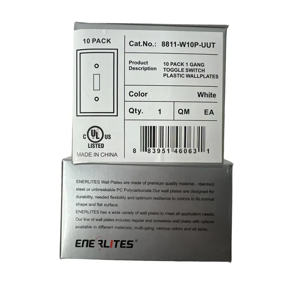 2 Pack ENERLITES Light Switch Cover Plate, Size 1-Gang Plate‎